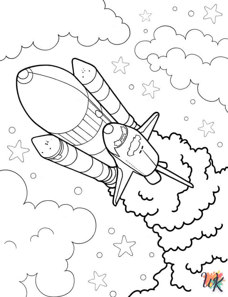 Dibujos para Colorear Cohete 19