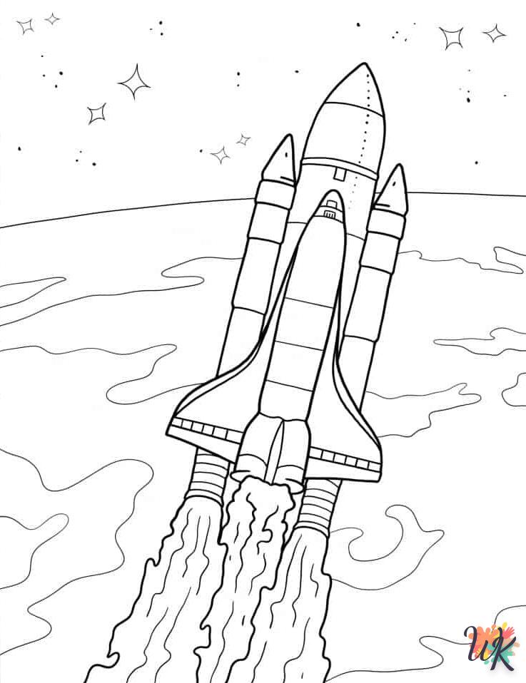 Dibujos para Colorear Cohete 20