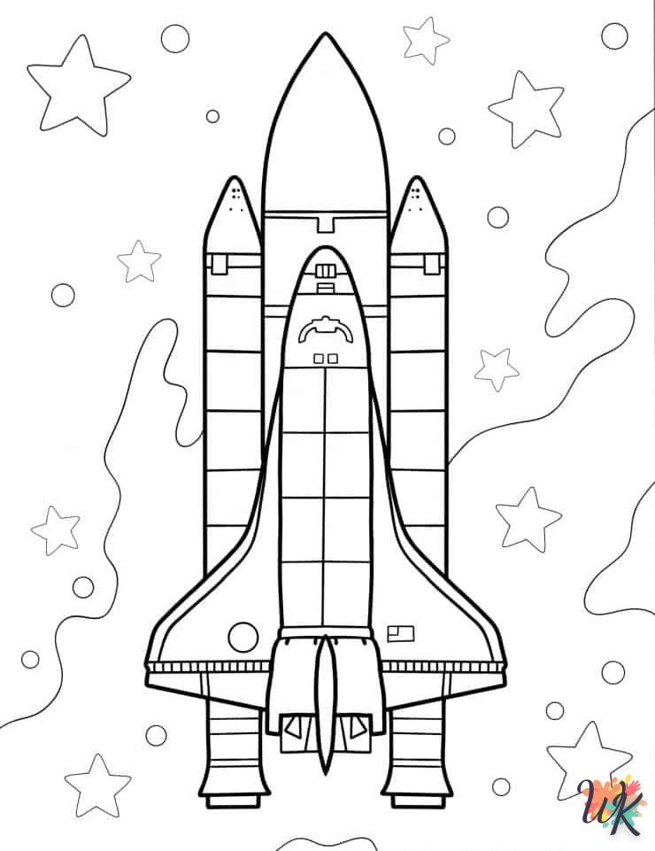 Dibujos para Colorear Cohete 21