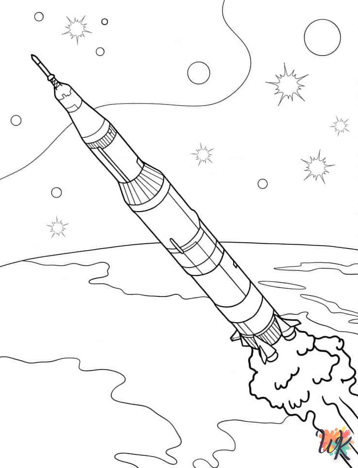 Dibujos para Colorear Cohete 22