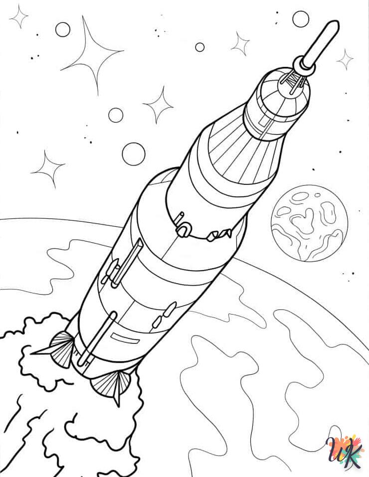 Dibujos para Colorear Cohete 23