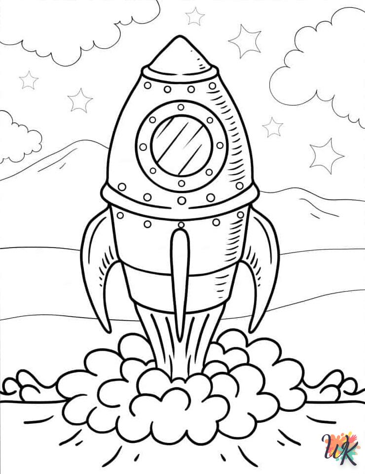 Dibujos para Colorear Cohete 3