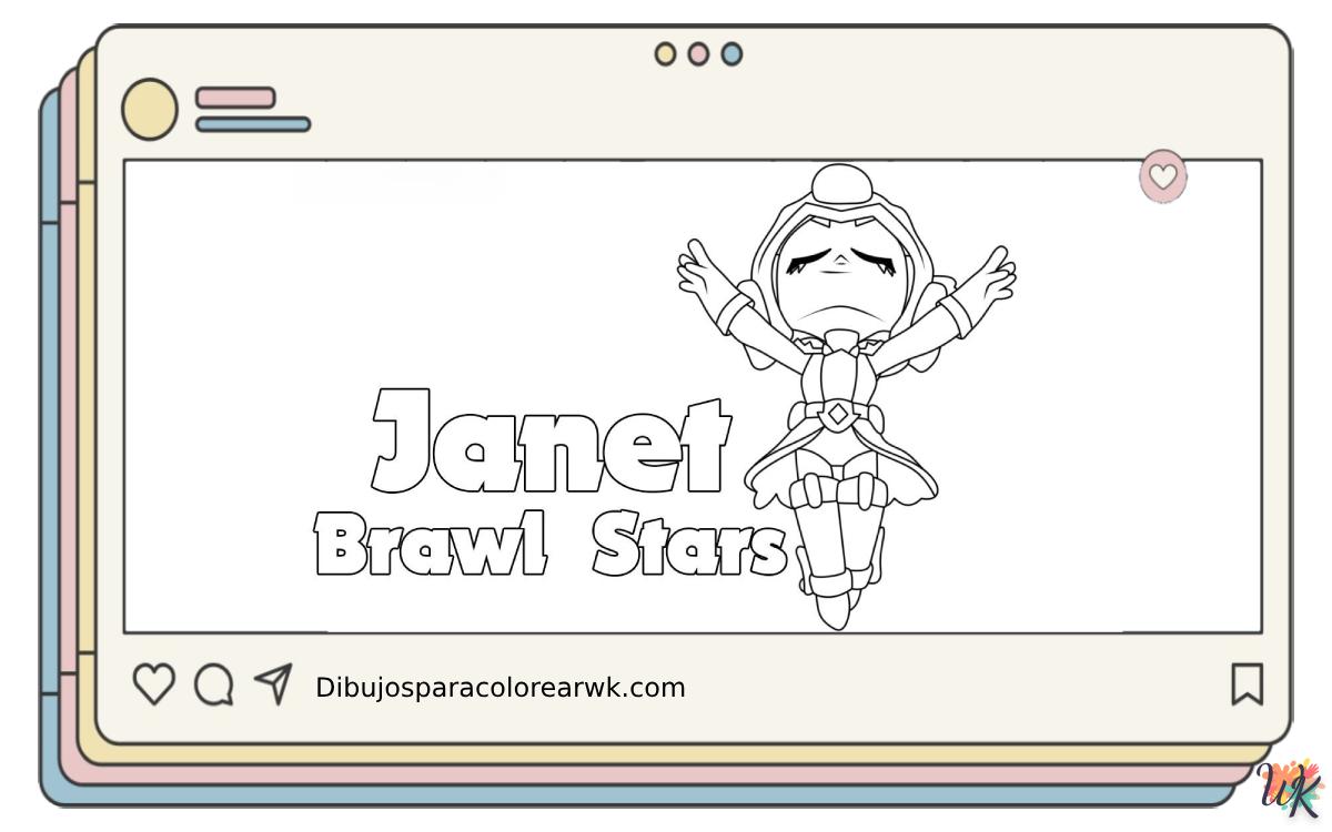 10 Dibujos Para Colorear Janet Brawl Stars