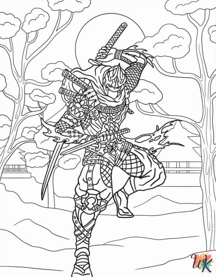 Dibujos para Colorear Ninja 18