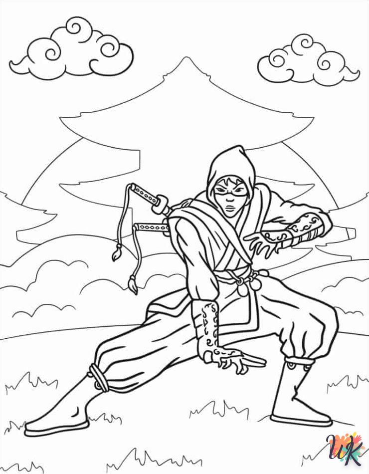 Dibujos para Colorear Ninja 12