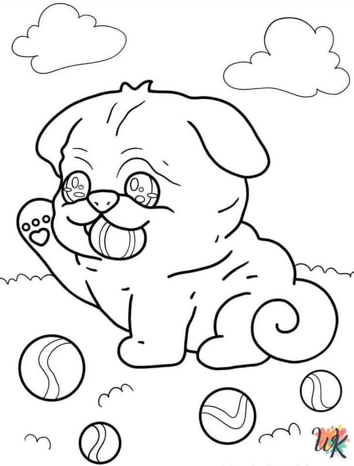 Dibujos para Colorear Pug 24