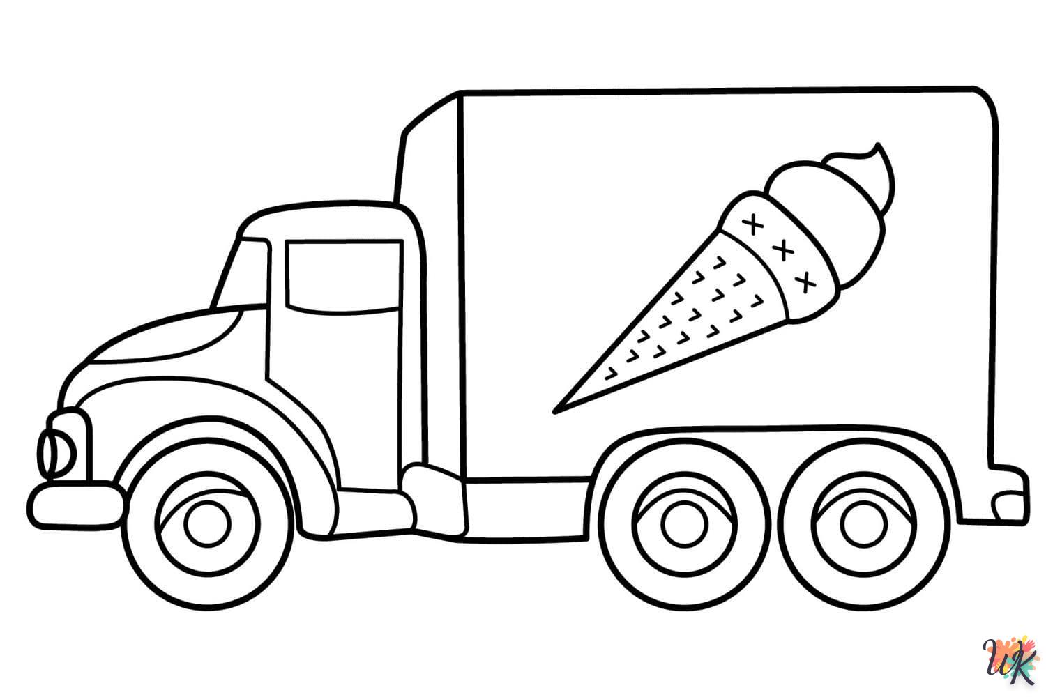 Dibujos para Colorear Camión de helados 92