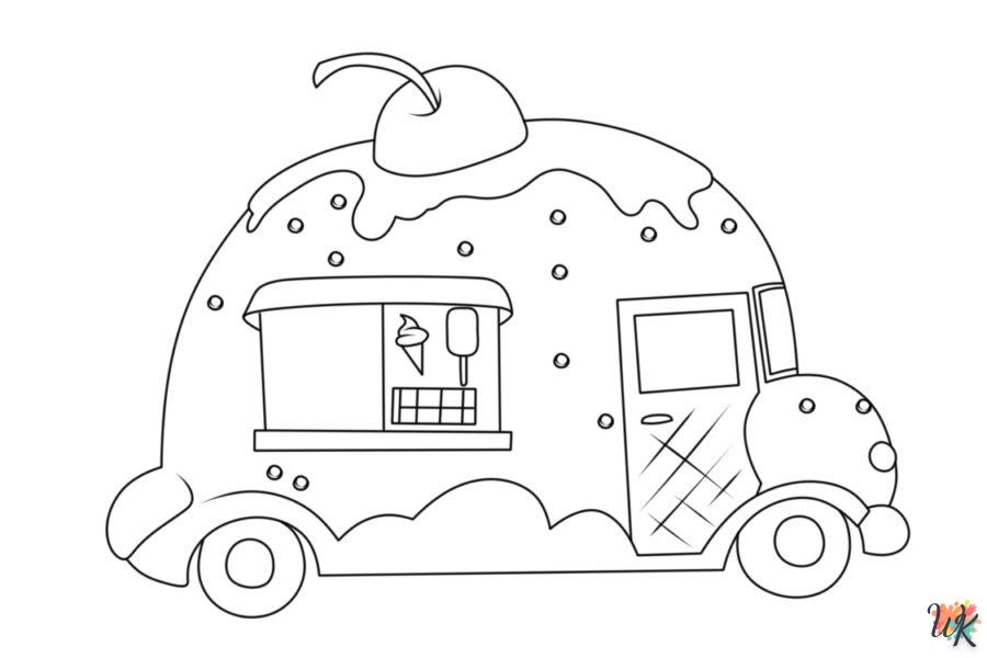 Dibujos para Colorear Camión de helados 75