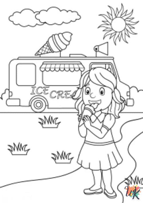 Dibujos para Colorear Camión de helados 71
