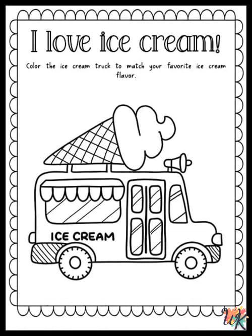 Dibujos para Colorear Camión de helados 66