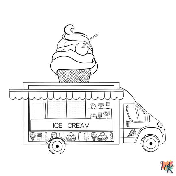 Dibujos para Colorear Camión de helados 63