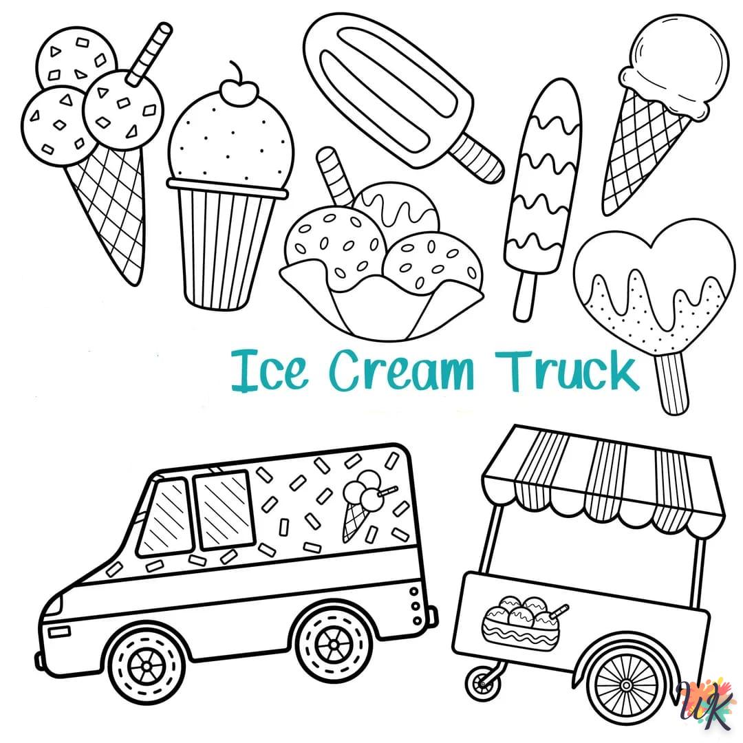 Dibujos para Colorear Camión de helados 60