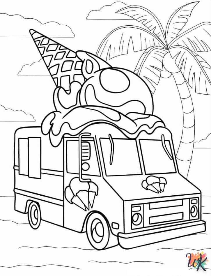 Dibujos para Colorear Camión de helados 58