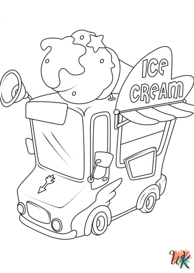 Dibujos para Colorear Camión de helados 89