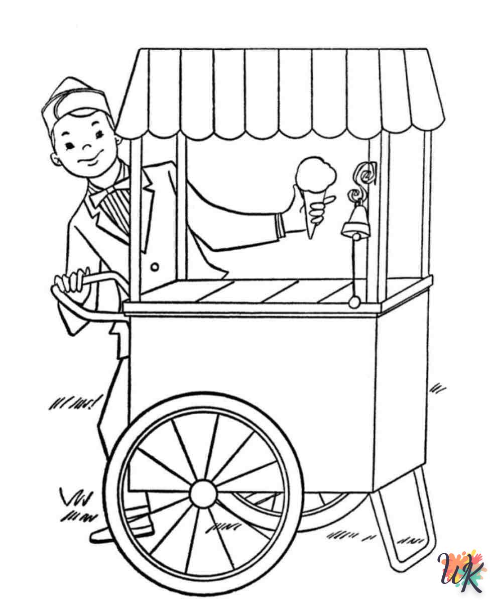 Dibujos para Colorear Camión de helados 88