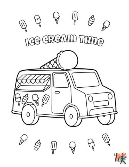 Dibujos para Colorear Camión de helados 50