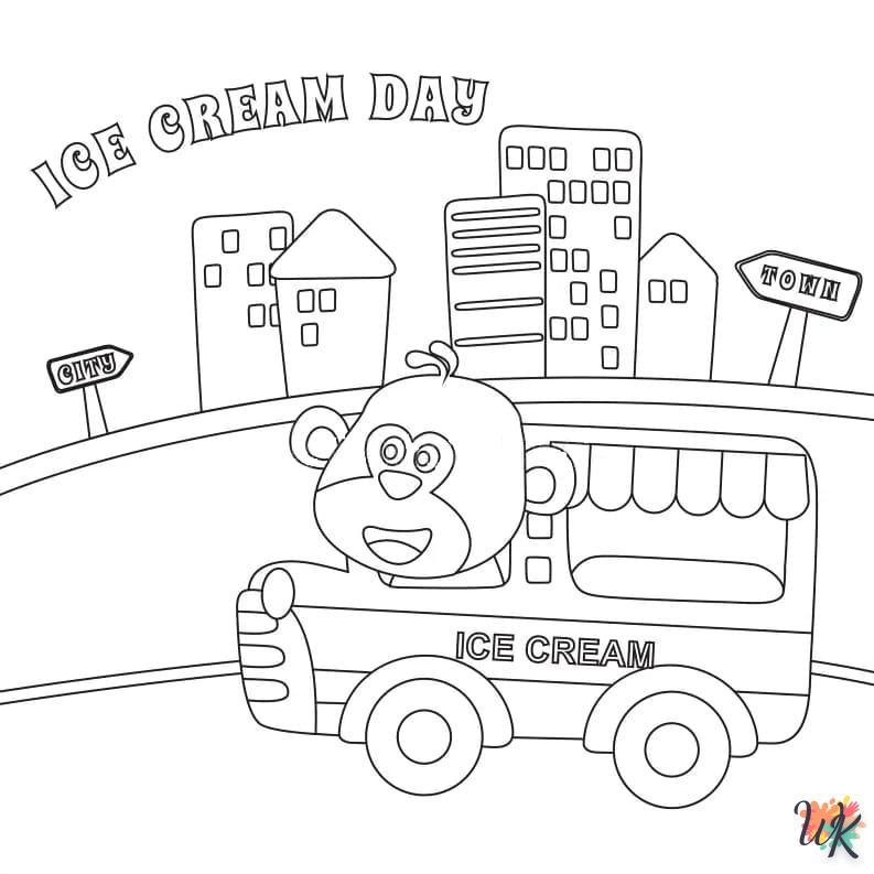 Dibujos para Colorear Camión de helados 43