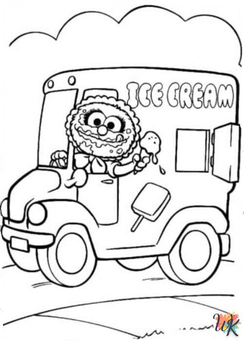 Dibujos para Colorear Camión de helados 42