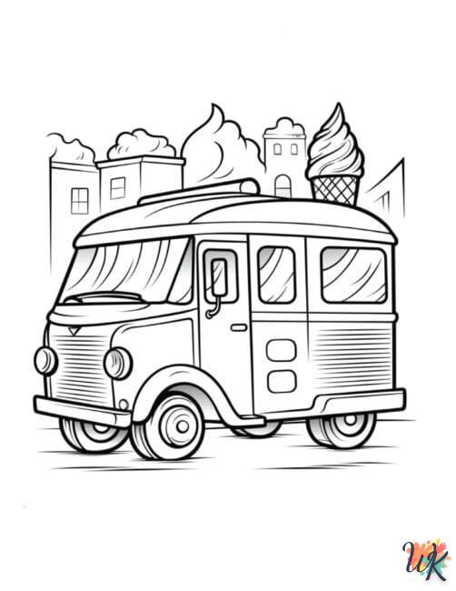 Dibujos para Colorear Camión de helados 41