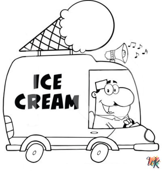 Dibujos para Colorear Camión de helados 39