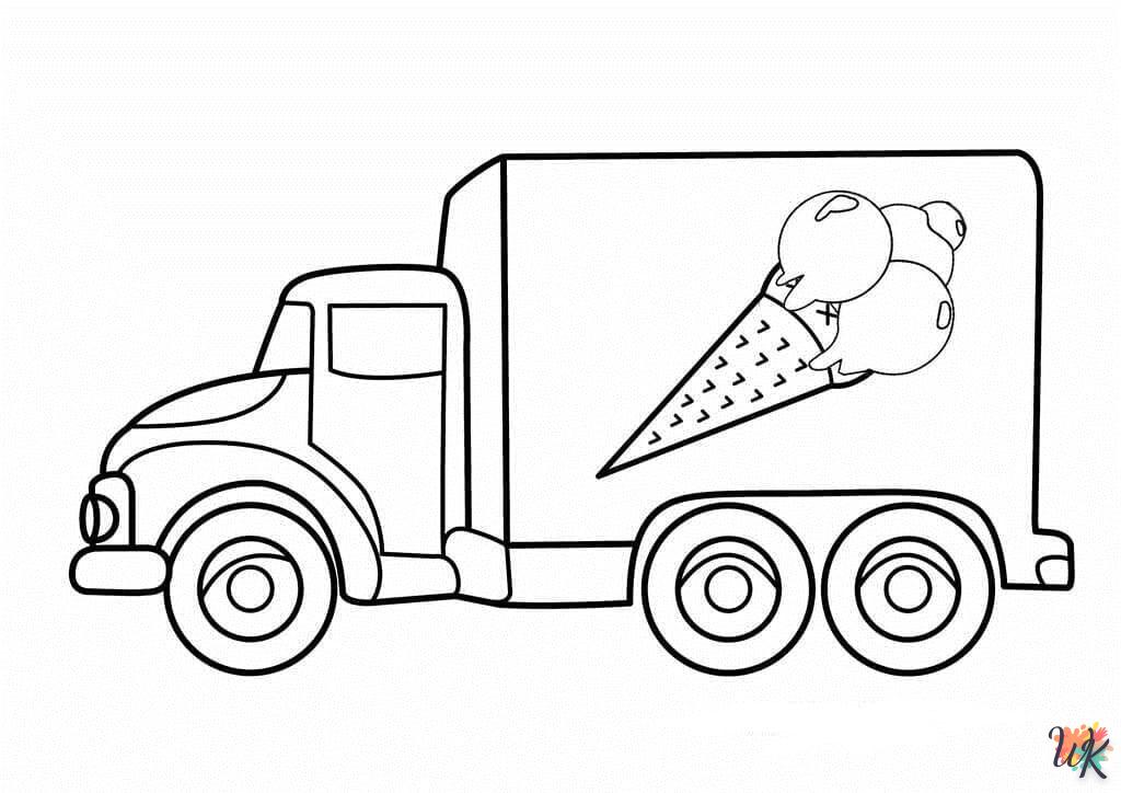 Dibujos para Colorear Camión de helados 36