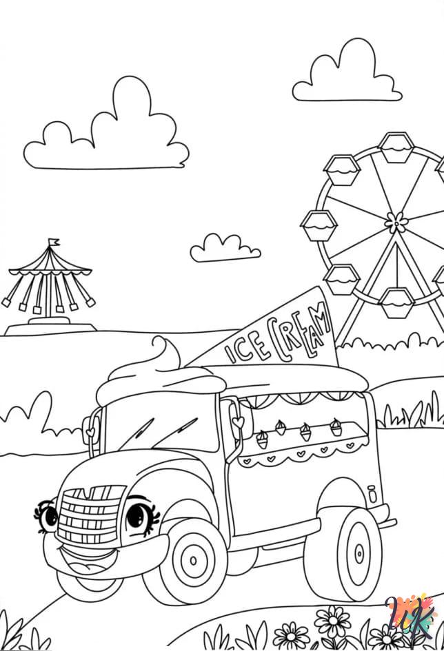 Dibujos para Colorear Camión de helados 35
