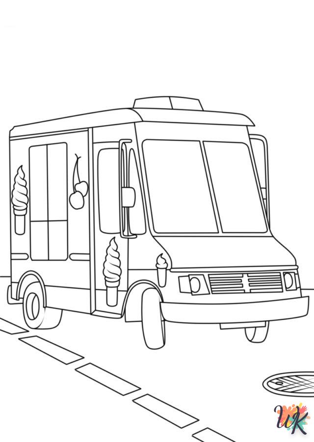Dibujos para Colorear Camión de helados 85
