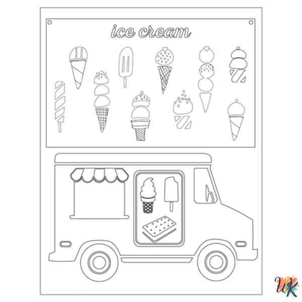 Dibujos para Colorear Camión de helados 32