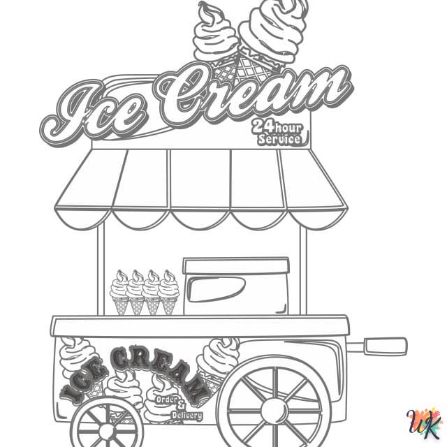 Dibujos para Colorear Camión de helados 25