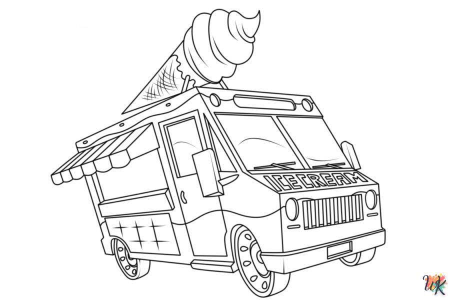 Dibujos para Colorear Camión de helados 83
