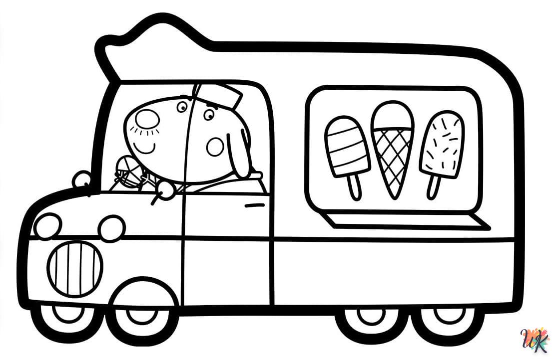 Dibujos para Colorear Camión de helados 24