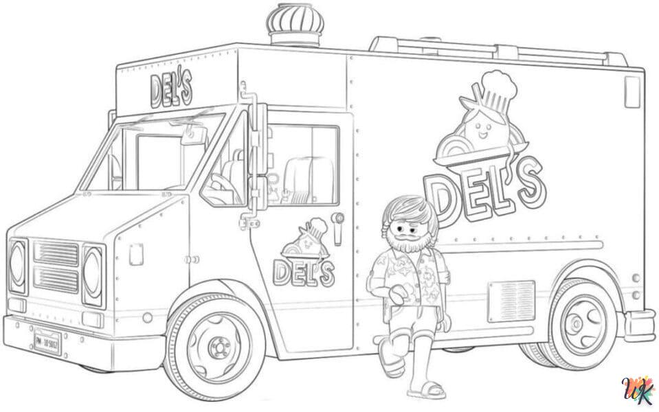 Dibujos para Colorear Camión de helados 23