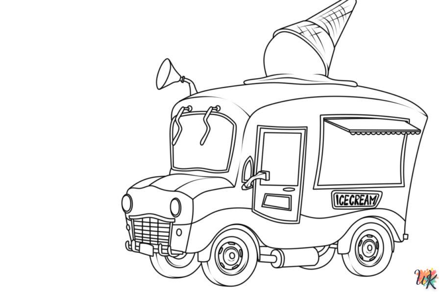 Dibujos para Colorear Camión de helados 79