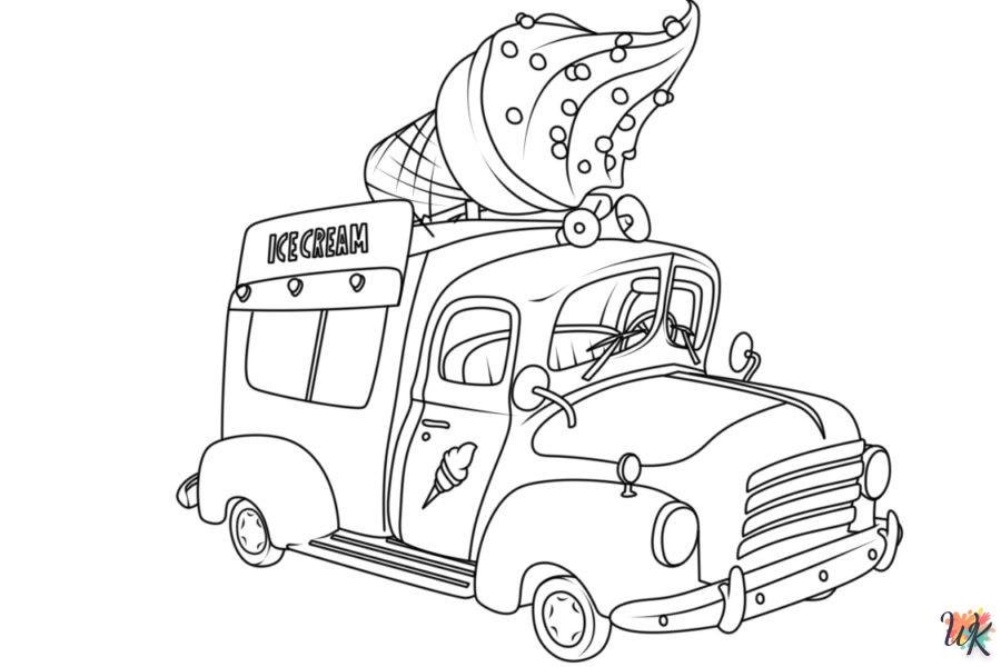 Dibujos para Colorear Camión de helados 77
