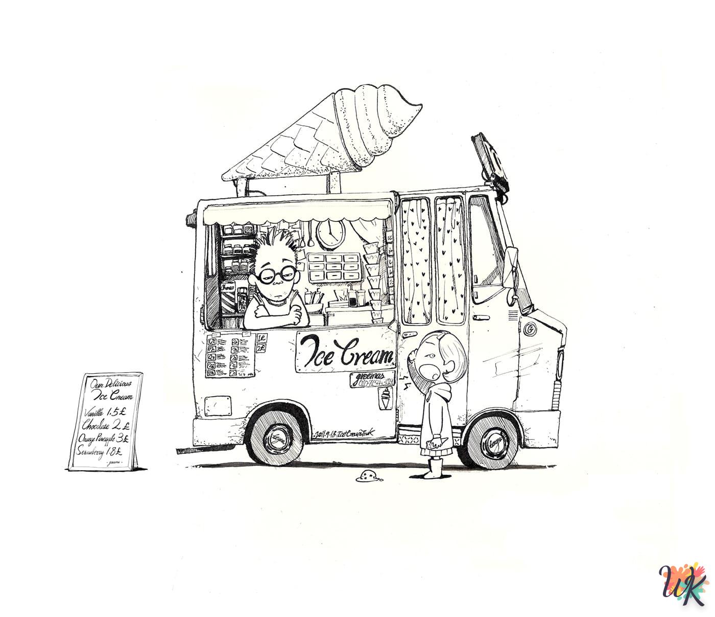 Dibujos para Colorear Camión de helados 76