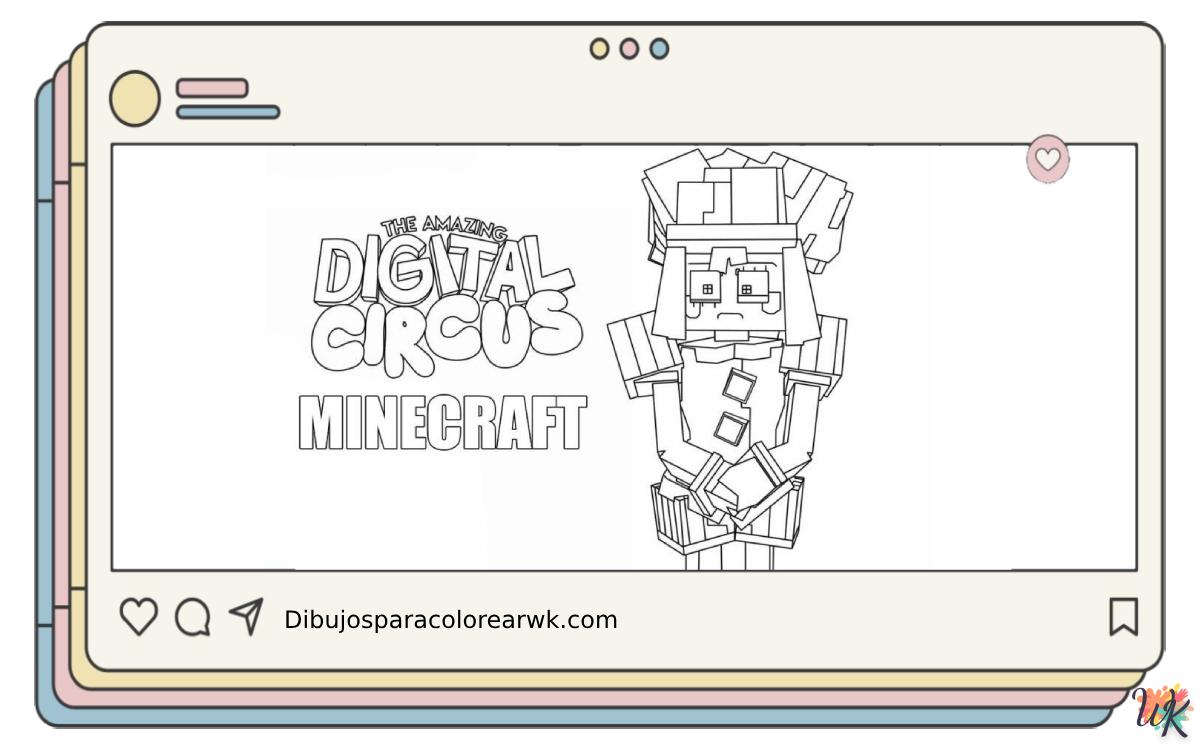 10 Dibujos Para Colorear Circo Digital Minecraft