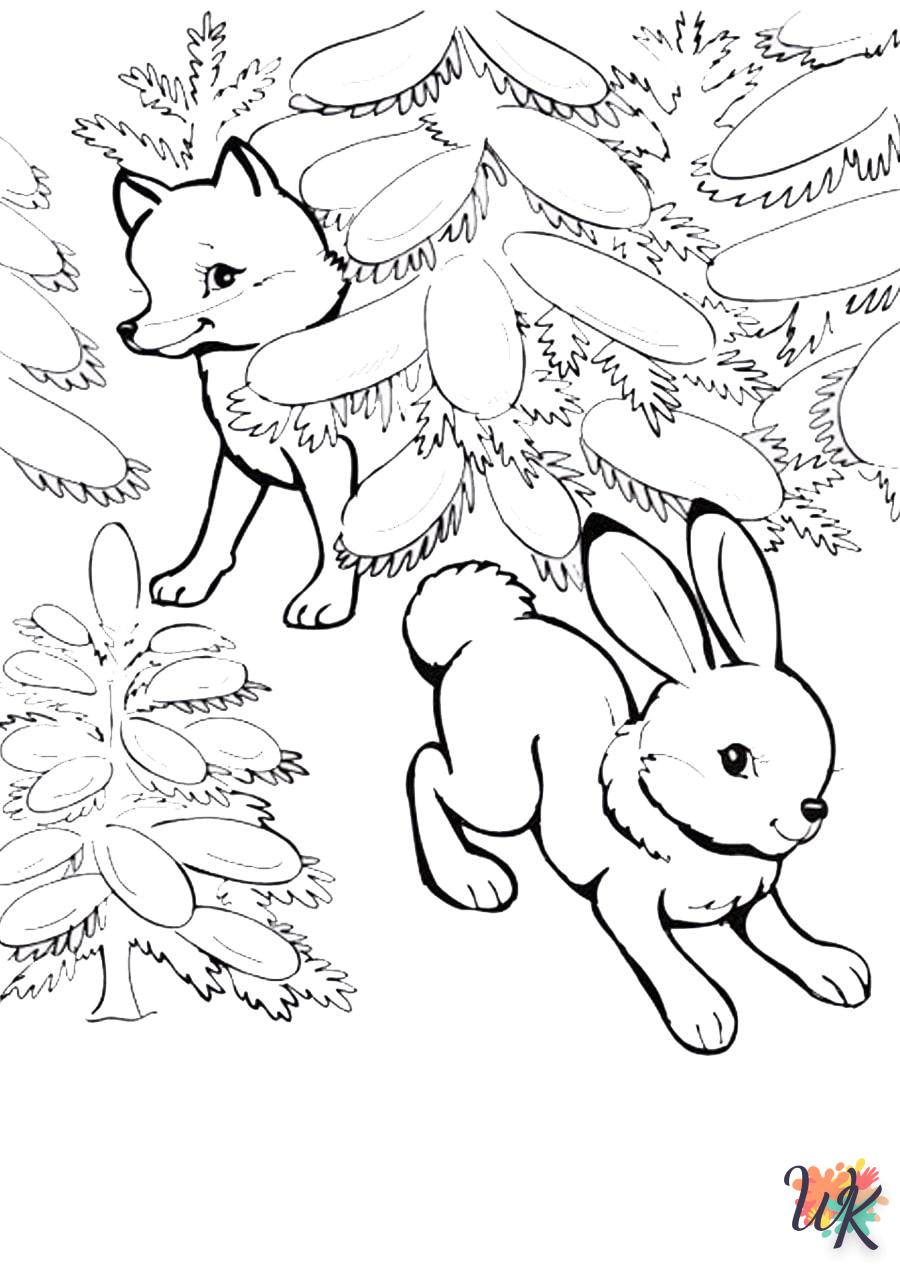 Dibujos para Colorear Conejos 11