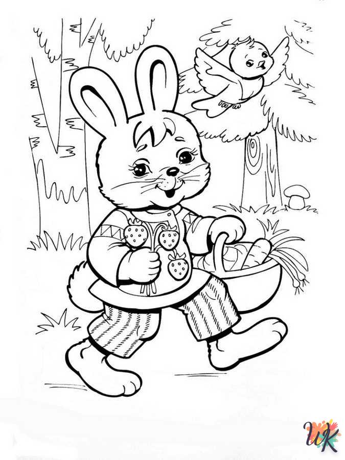 Dibujos para Colorear Conejos 9