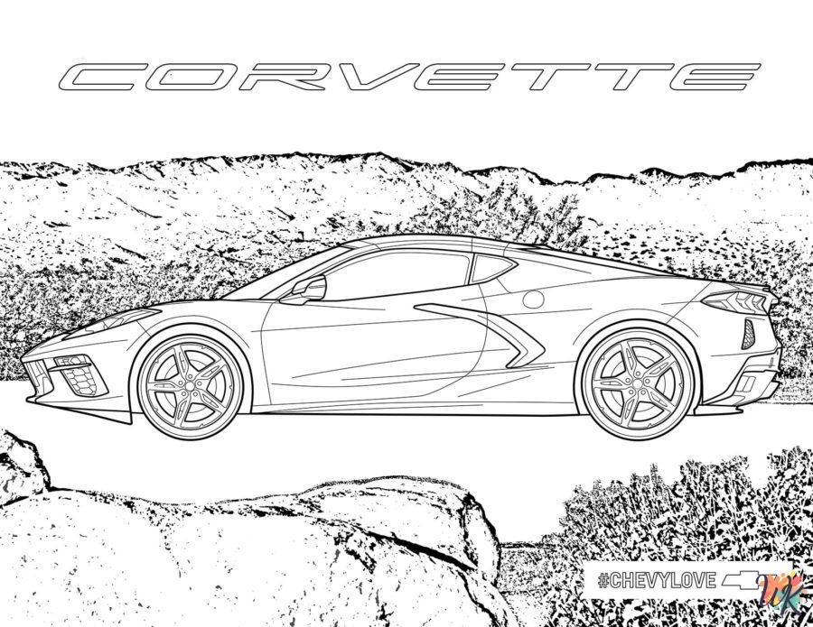 Dibujos para Colorear Corvette 39