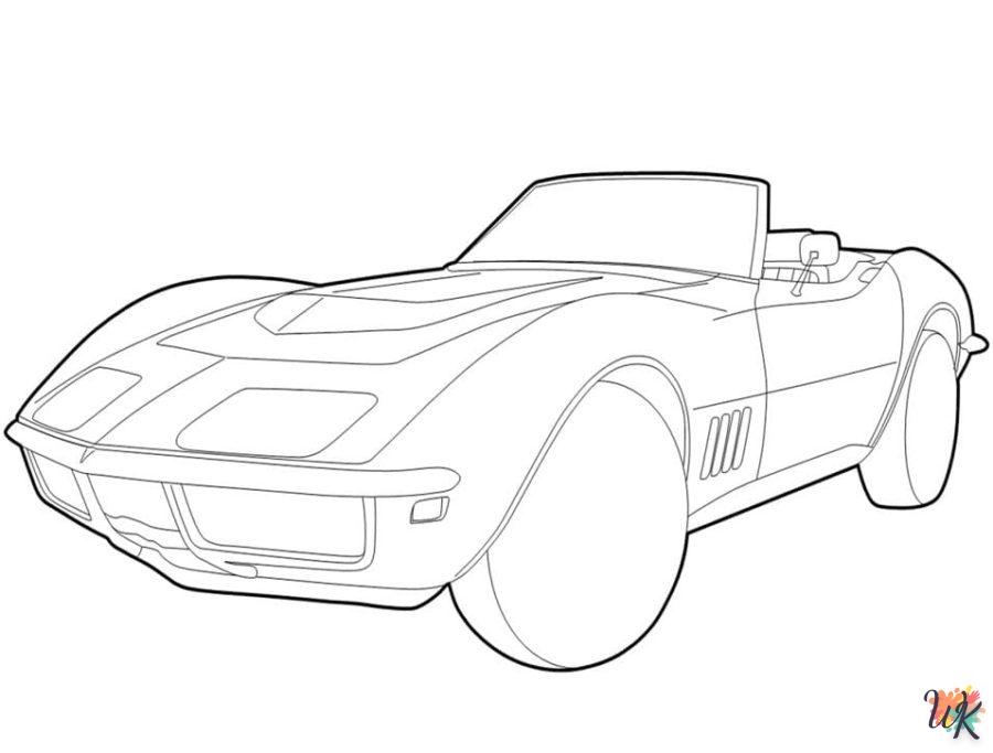 Dibujos para Colorear Corvette 38