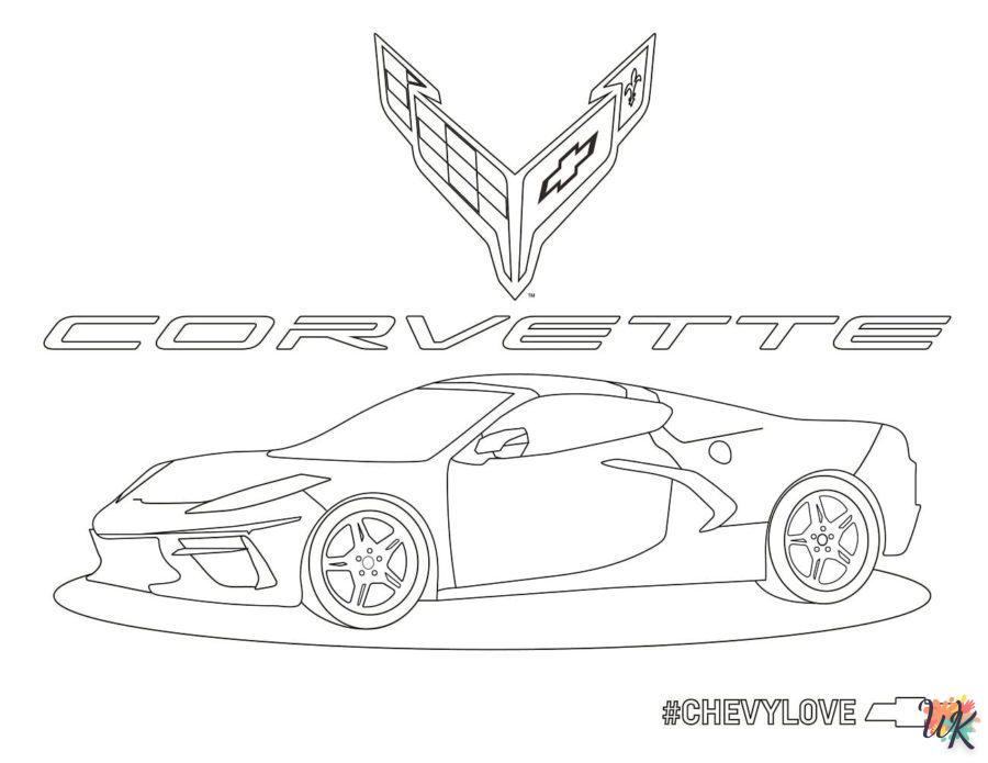 Dibujos para Colorear Corvette 28