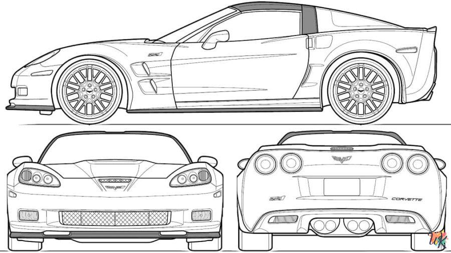 Dibujos para Colorear Corvette 24