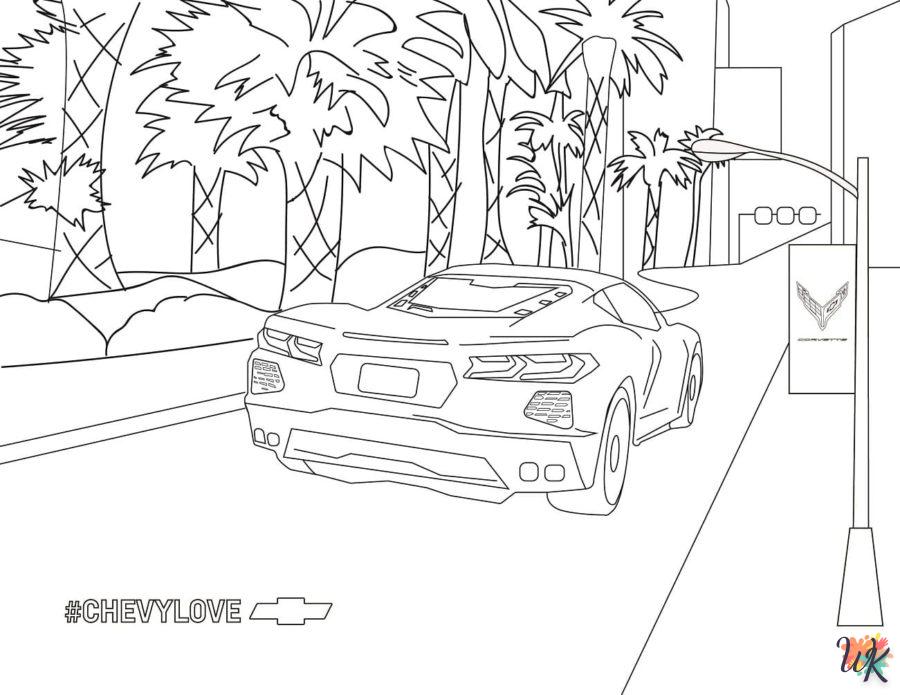 Dibujos para Colorear Corvette 20