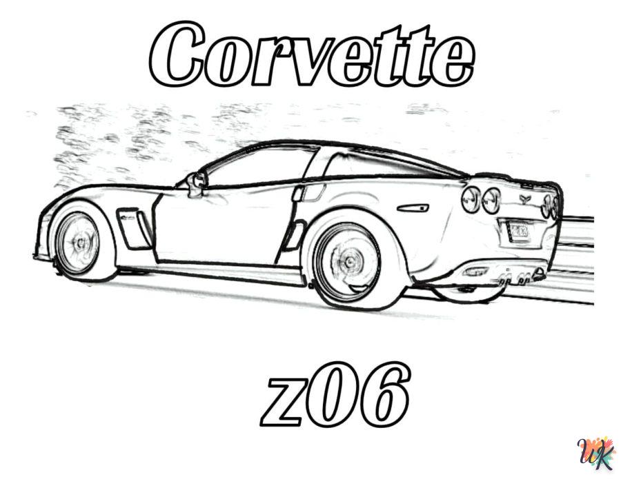 Dibujos para Colorear Corvette 18