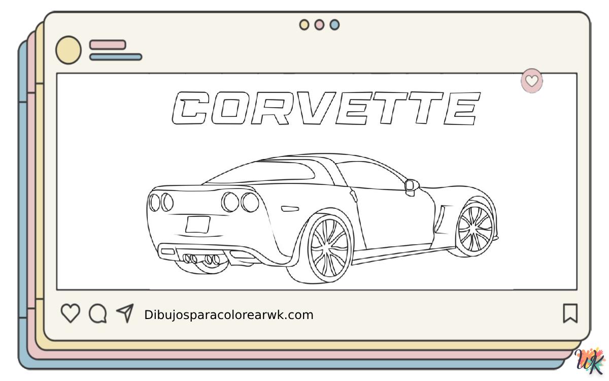 60 Dibujos Para Colorear Corvette