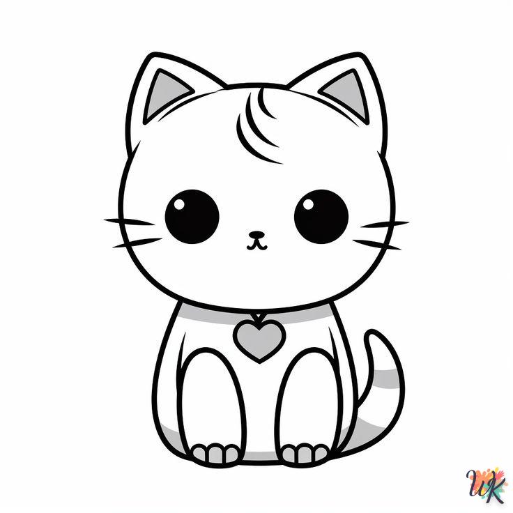 Dibujos para Colorear Gatitos 15