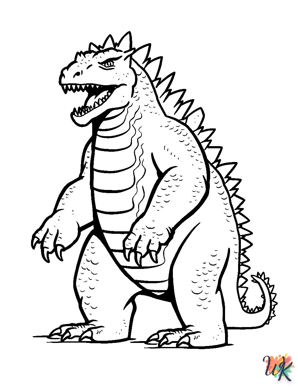 Dibujos para Colorear Godzilla 15