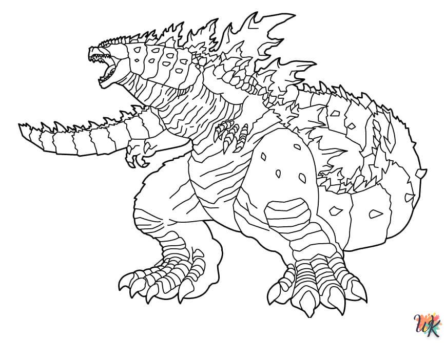 Dibujos para Colorear Godzilla 24