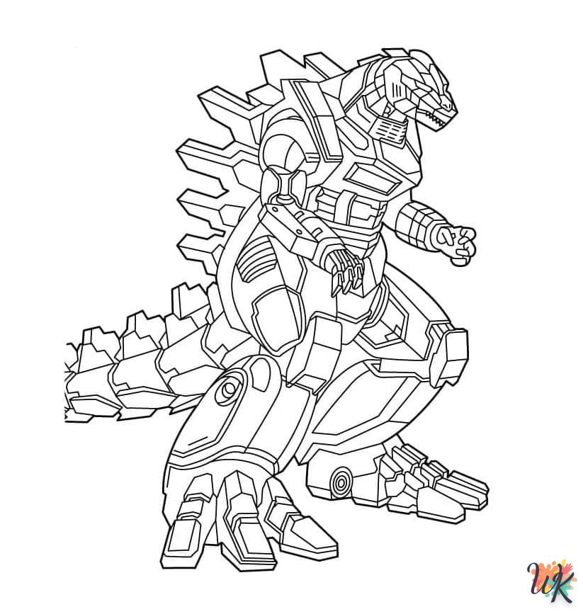 Dibujos para Colorear Godzilla 14