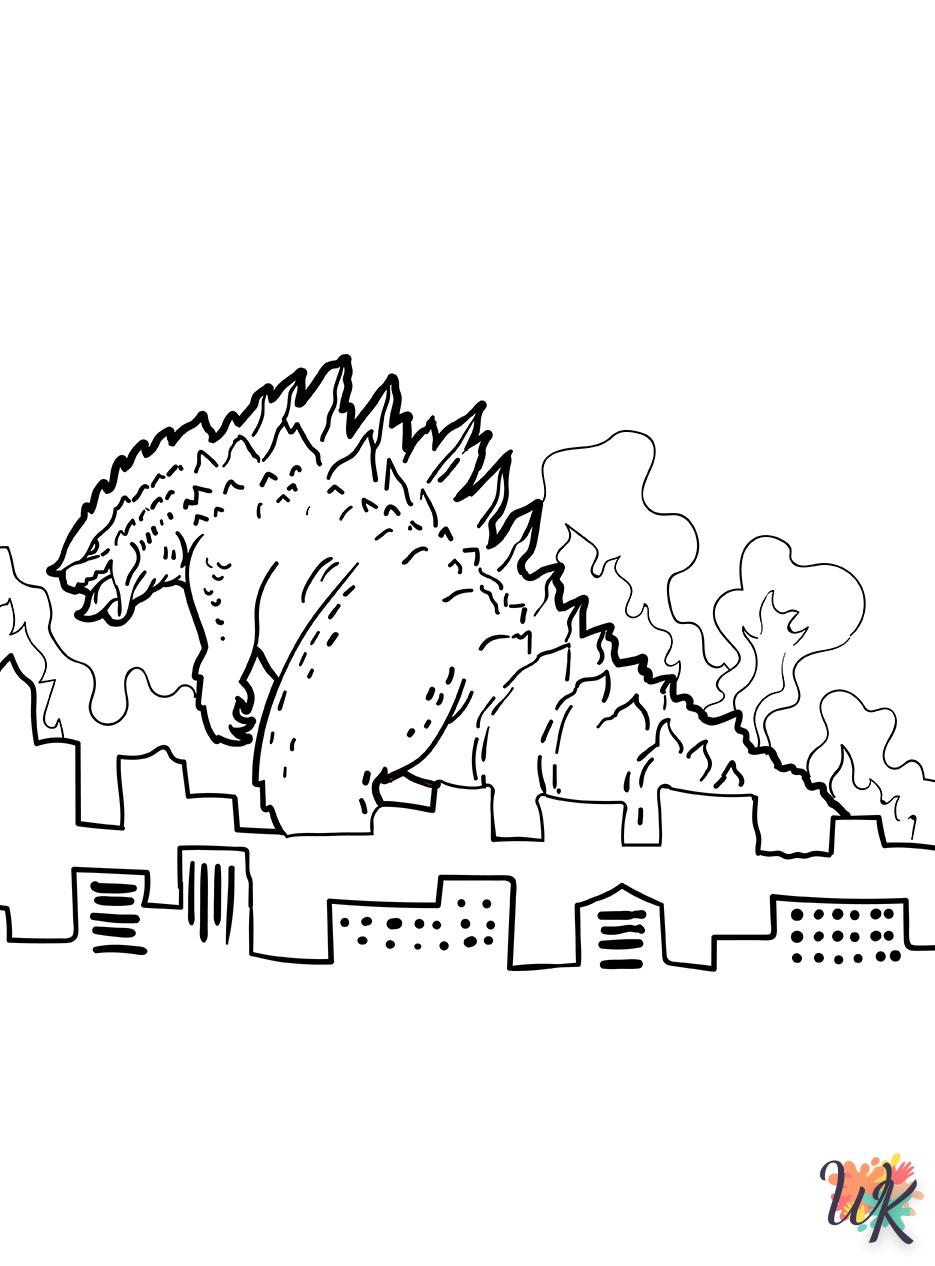 Dibujos para Colorear Godzilla 10